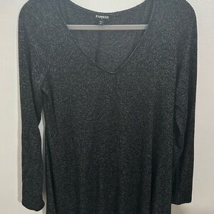 Express Women's Black Long Sleeve Top